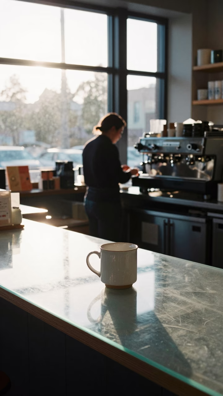 Shop Interior just after sunrise in Seattle in in Seattle, Washington, United States