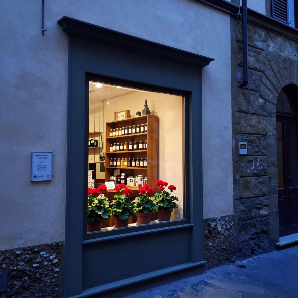 Shop Window in Florence in in Florence, Italy