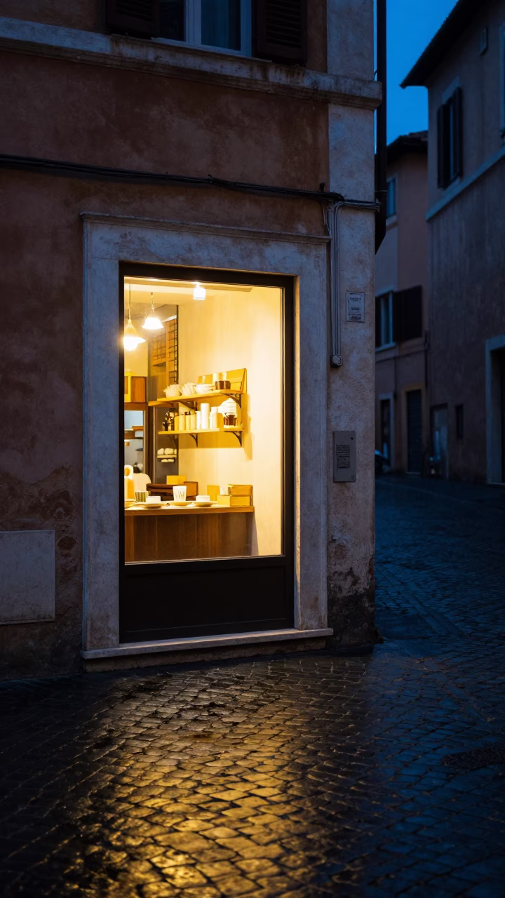 Shop Window in Rome in in Rome, Italy