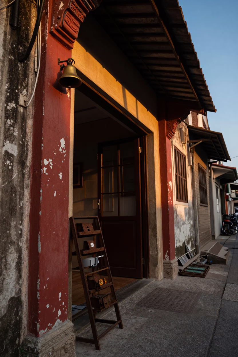 Shopfront Entrance in Kaohsiung in in Kaohsiung, Taiwan