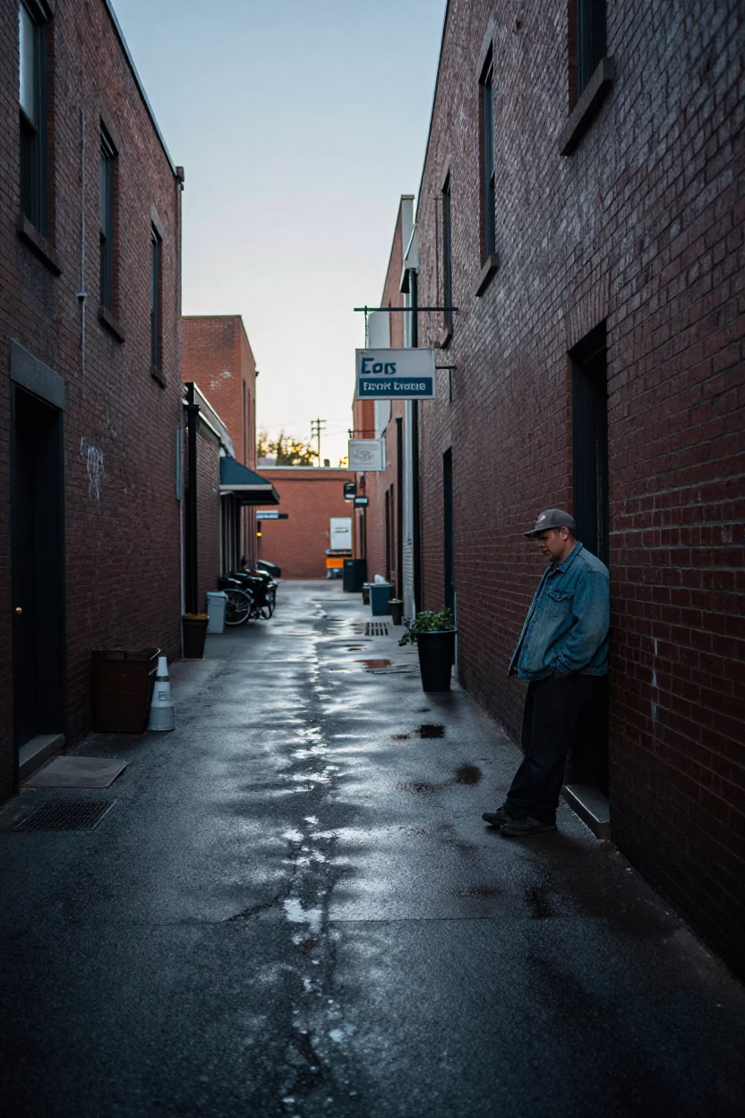 Shopkeeper at Early Morning Light in in Nashville, Tennessee, United States