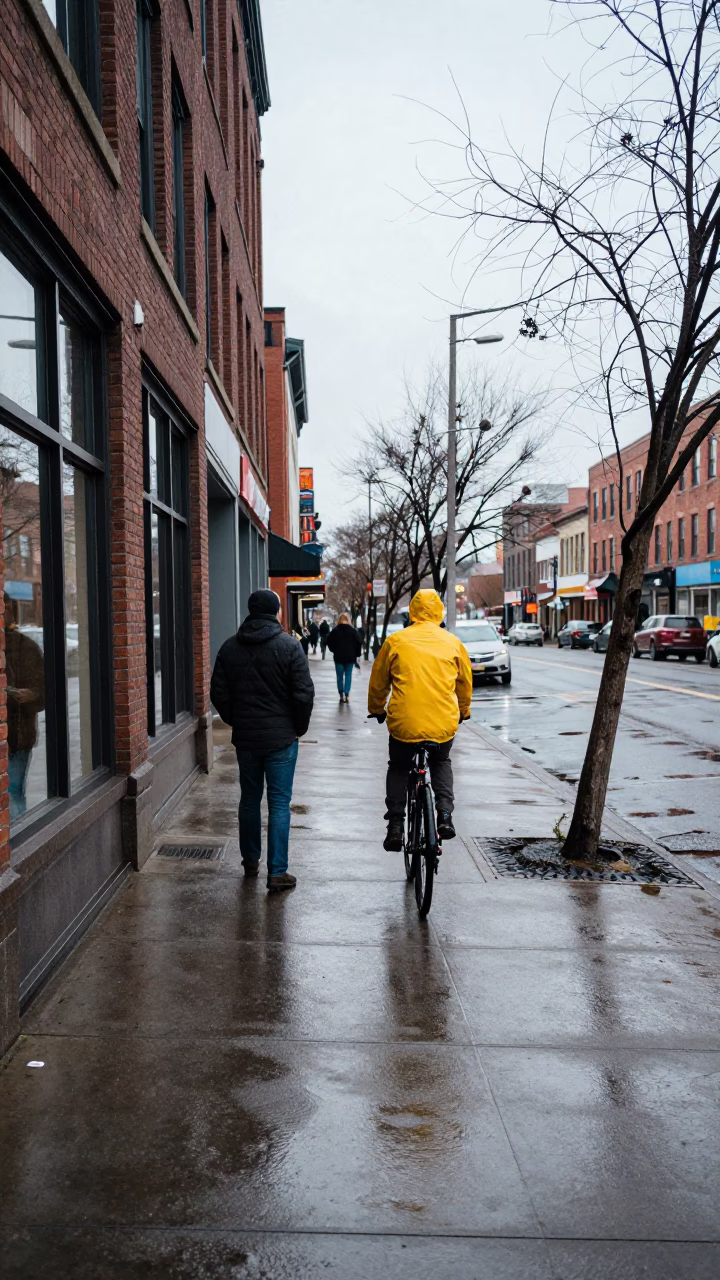 Shopkeeper at Noon Light in Portland in in Portland, Oregon, United States