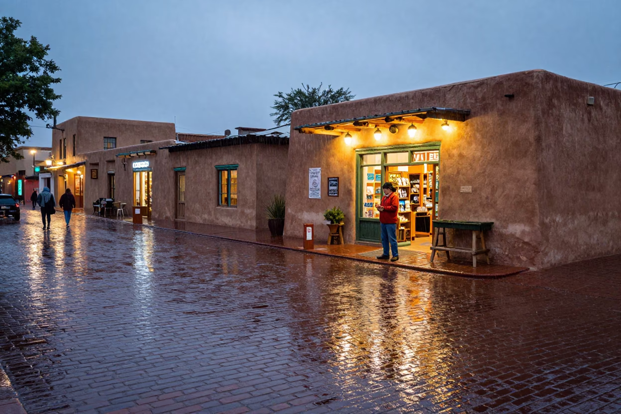 Shopkeeper in Santa Fe in in Santa Fe, New Mexico, United States