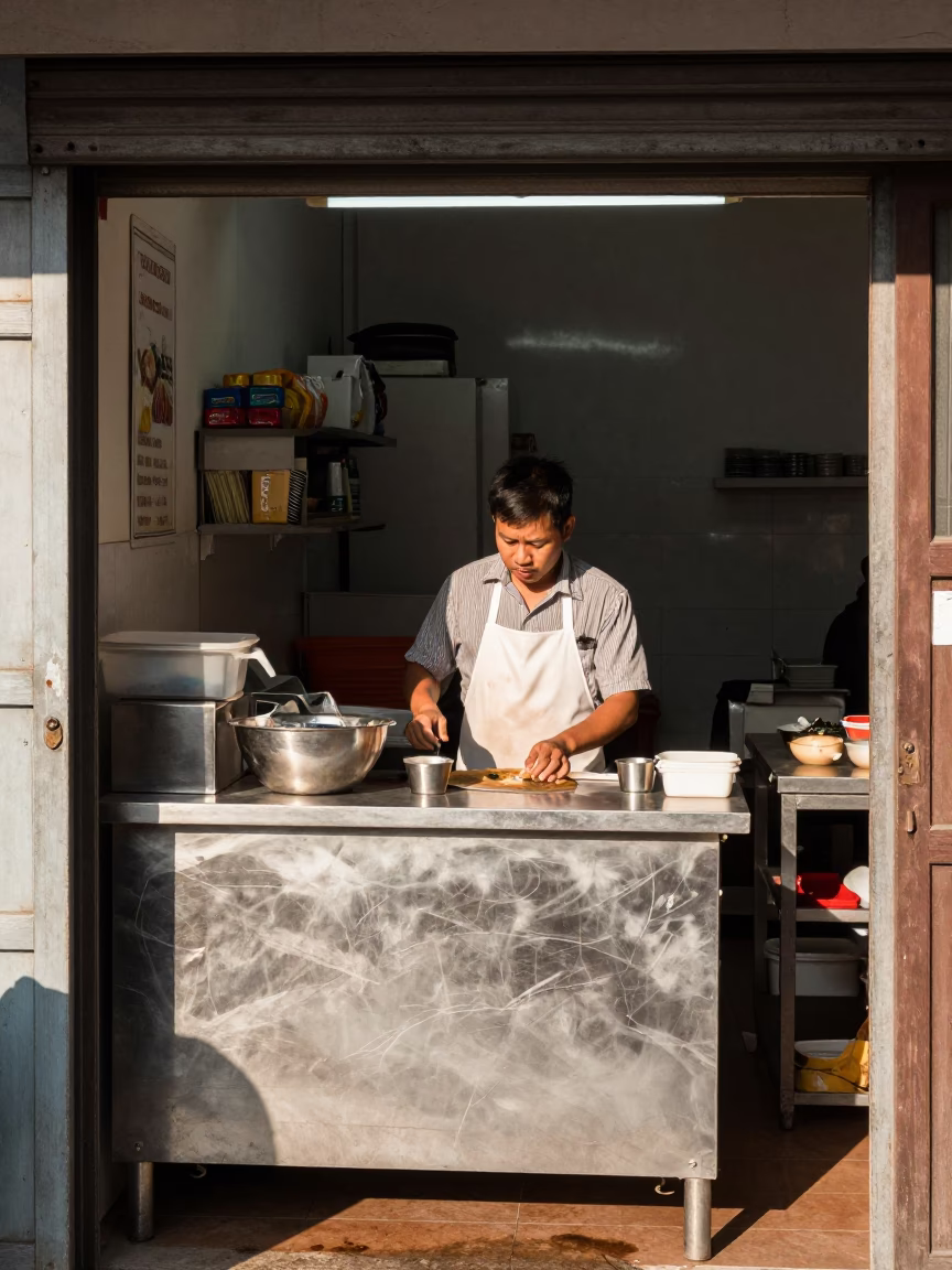 Shopkeeper Working in Chiang Mai in in Chiang Mai, Thailand