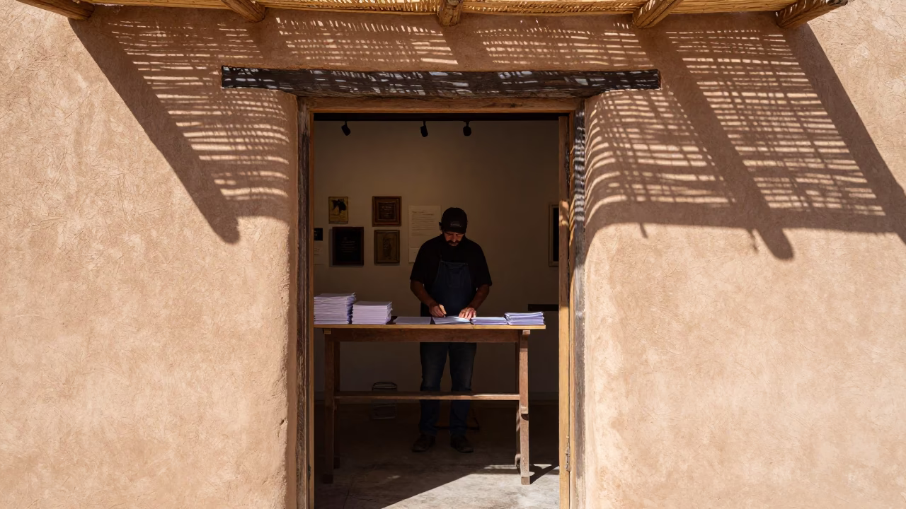 Shopkeeper Working in Santa Fe in in Santa Fe, New Mexico, United States