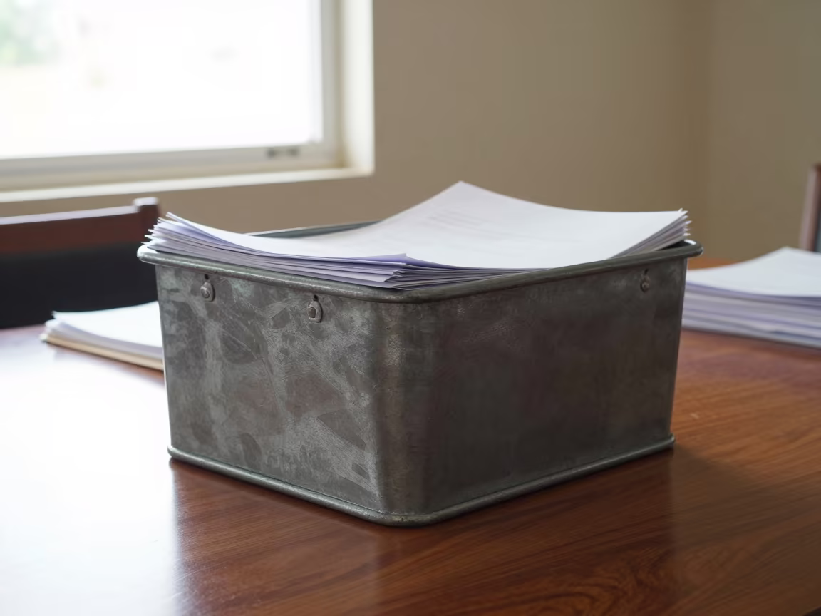 Shredding Bin on Conference Table in Kumba in inside a conference room in Kumba