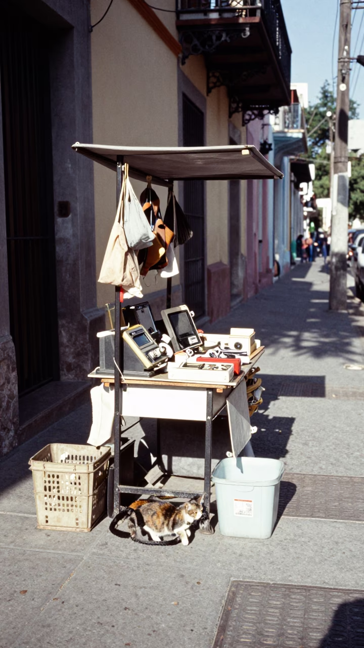Sidewalk Stall in Buenos Aires in in Buenos Aires, Argentina