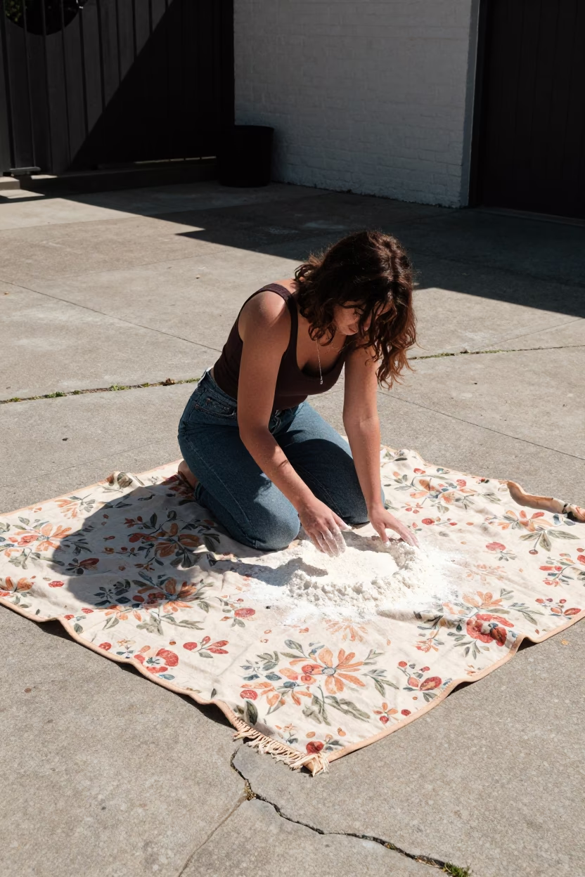 Sifting Flour in Los Angeles in in Los Angeles, California, United States