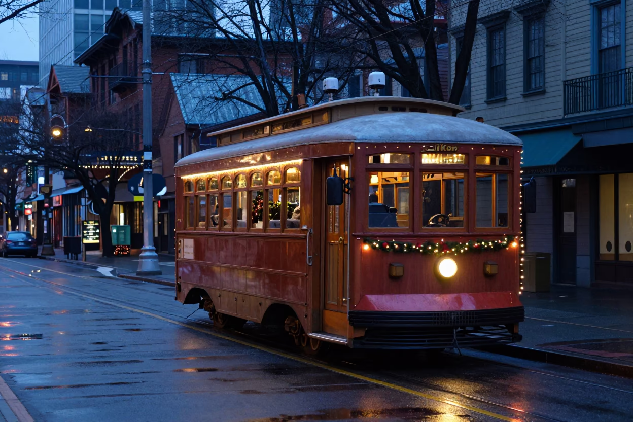 Signal Cabin in Portland at Sunrise Light in in Portland, Oregon, United States