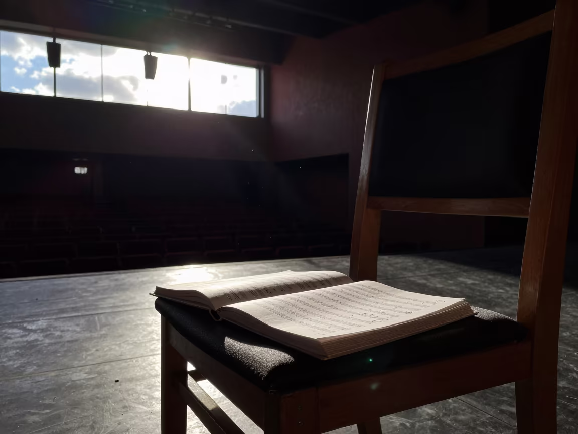 Silent Chair and Dust in Concert Hall in in a concert hall in Nyala