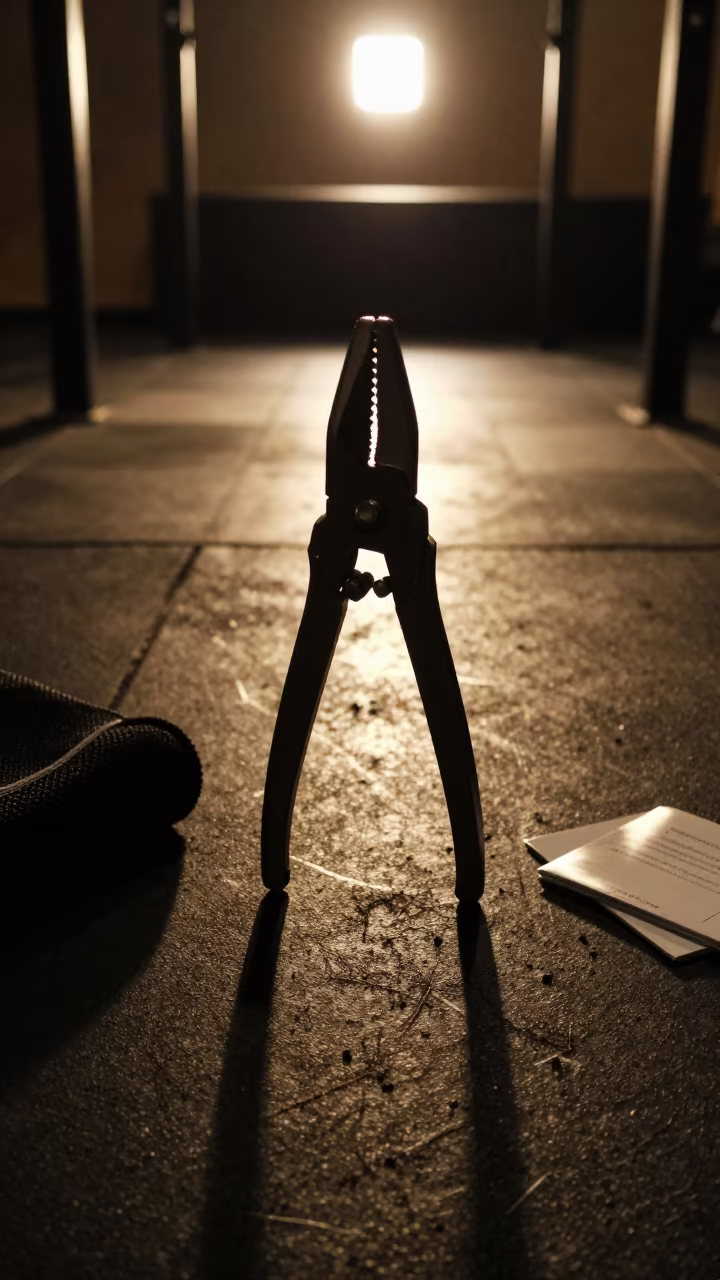Silhouette of Jump Rope Cutter in Gym in inside a strength room in Ottawa