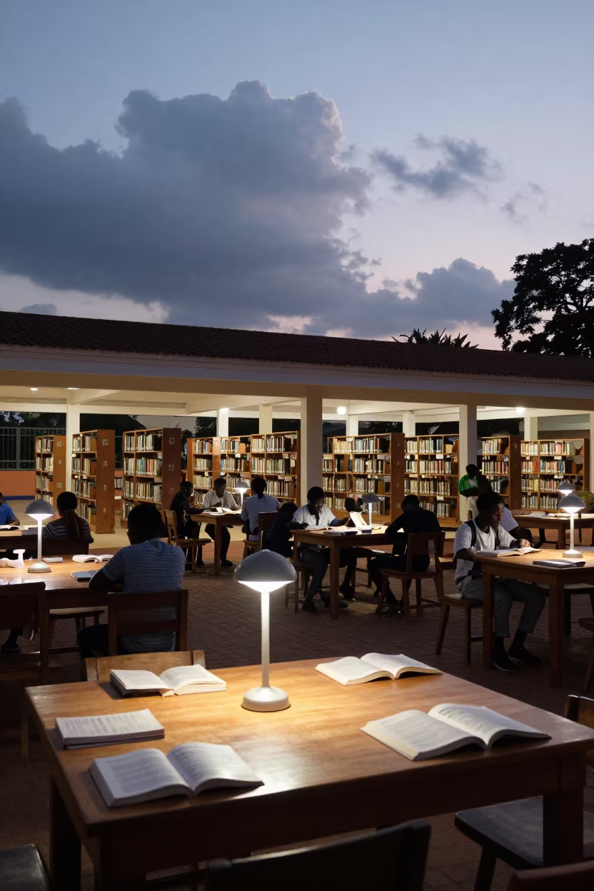 Silhouette Study Under Ado Ekiti Library Cloister in beneath a university cloister in Ado Ekiti