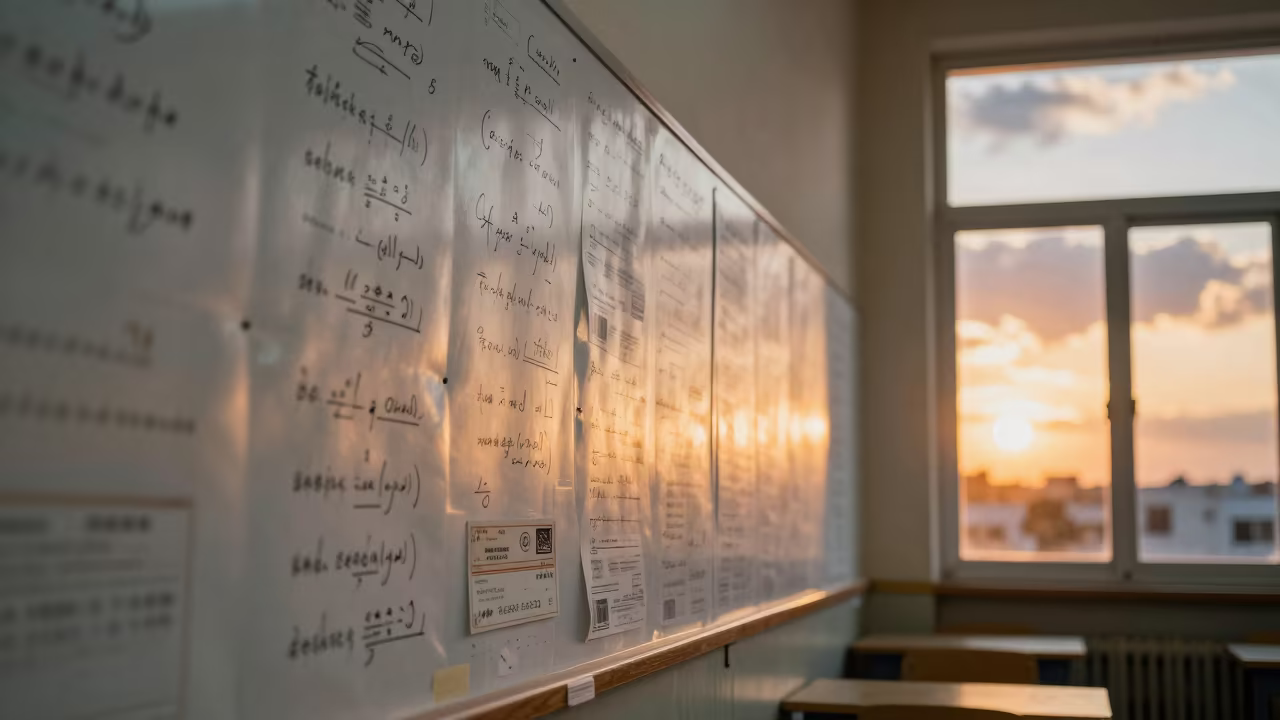 Silhouette Study Carrel Equations Train Tickets in inside an art classroom near Fallujah
