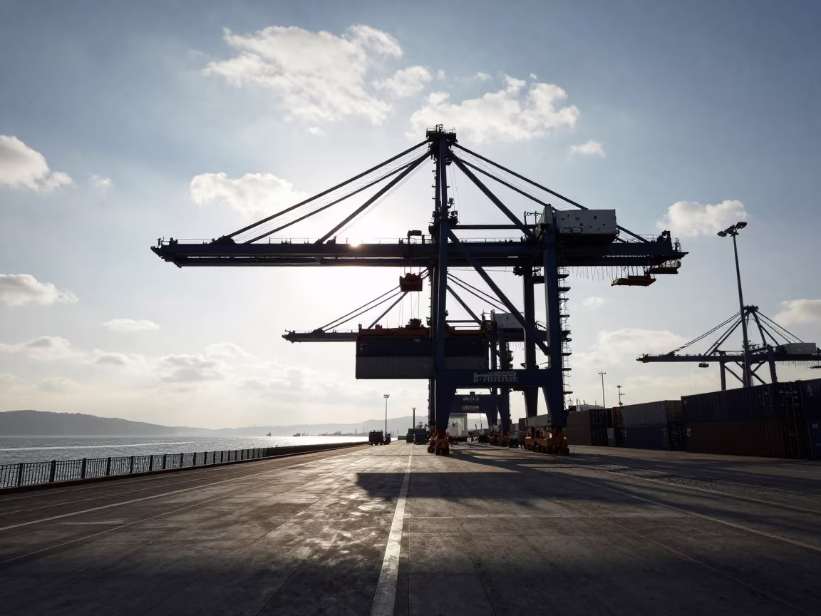 Silhouetted Crane Against Winter Light in along a game trail near Split
