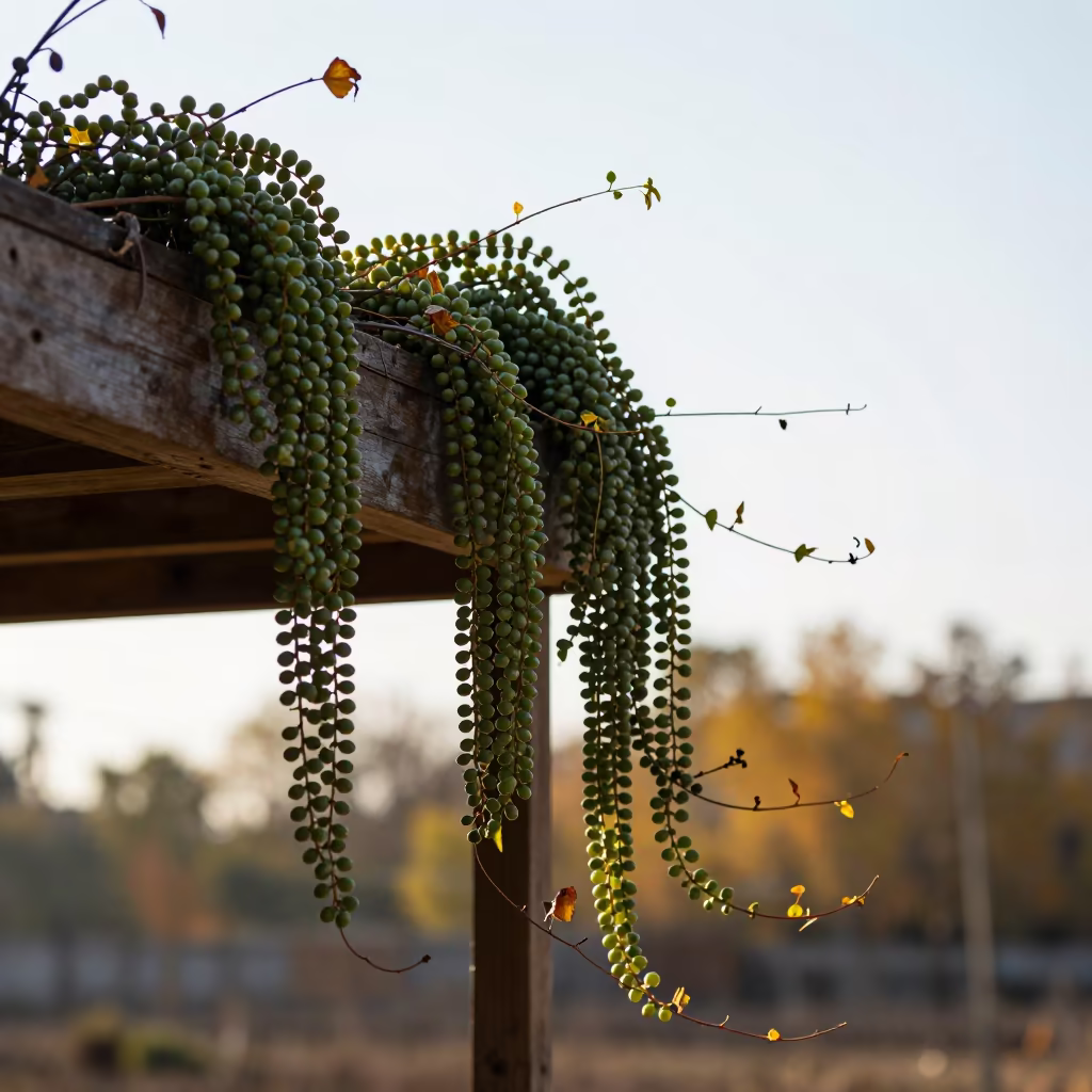 Silhouetted String of Pearls Cascading in Liaoning Wind in in Liaoning