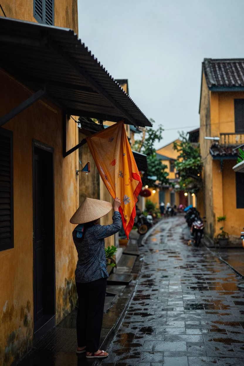 Silk Scarves in Hoi An in in Hoi An, Vietnam