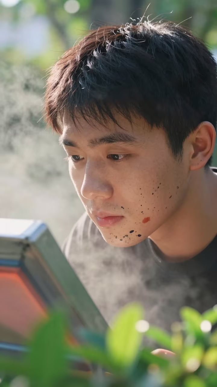 Silk Screen Printer Ink Spatters Portrait in near Chongqing