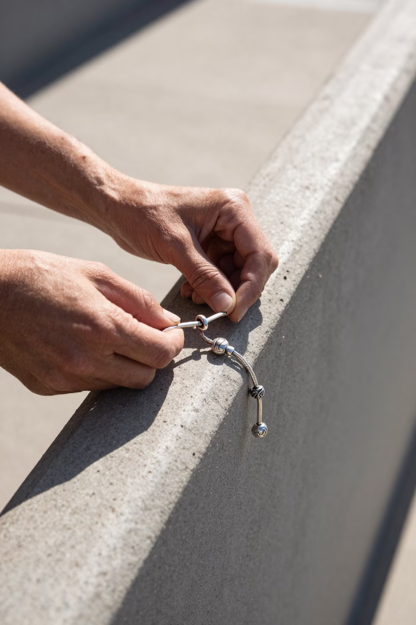 Silver Charm Bracelet in Los Angeles in in Los Angeles, California, United States