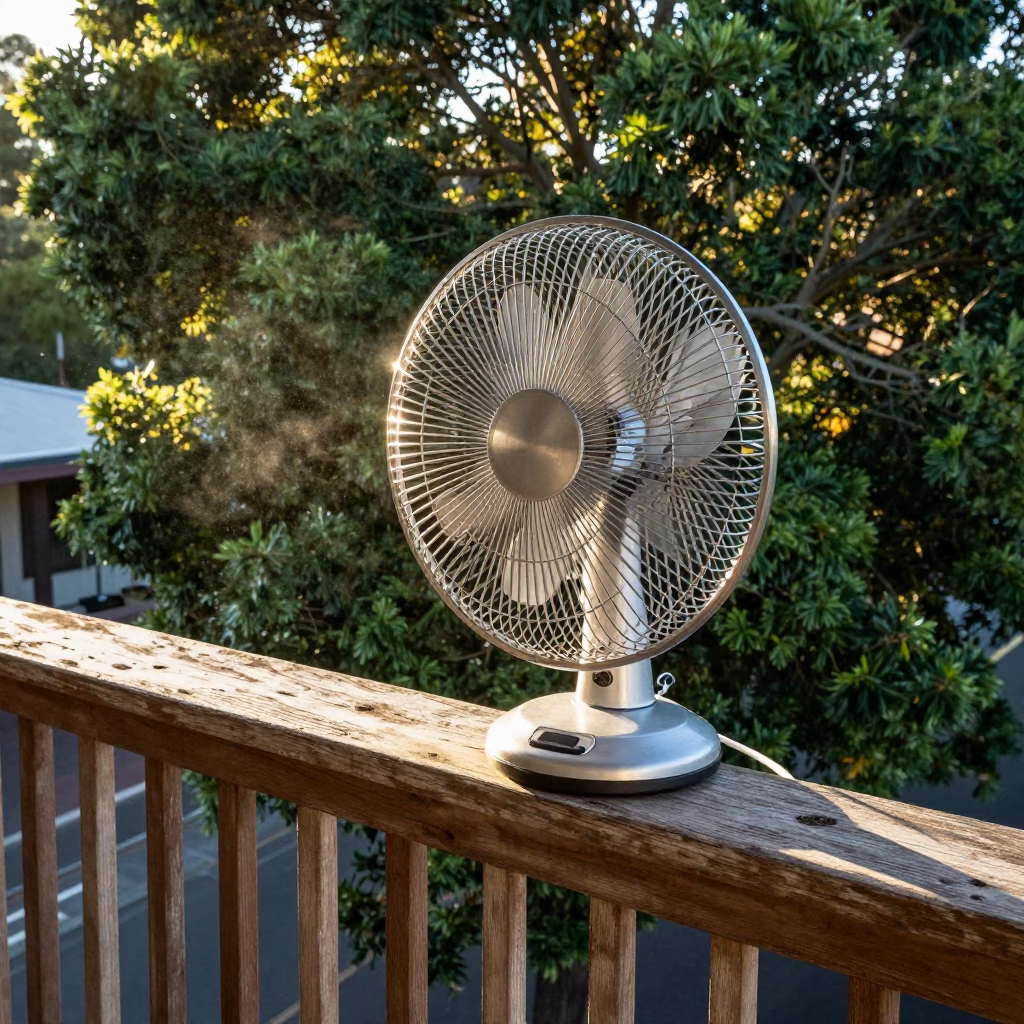 Silver Oscillating Table Fan in Perth in in Perth, Australia