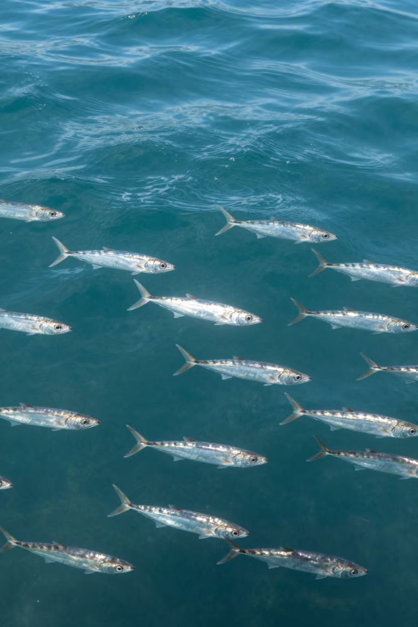 Silver Sardine School in Clear Cartagena Waters in near Cartagena