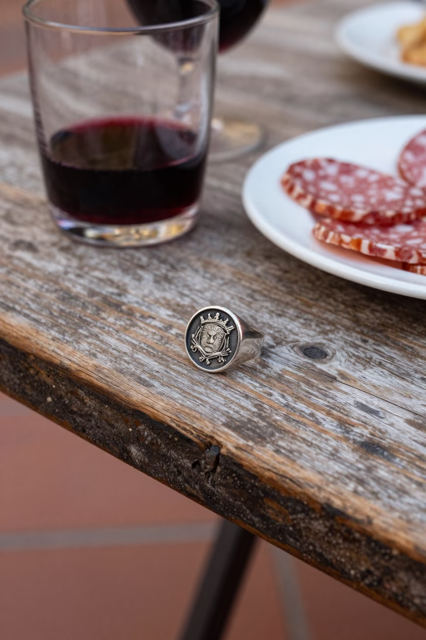 Silver Signet Ring in Bologna in in Bologna, Italy