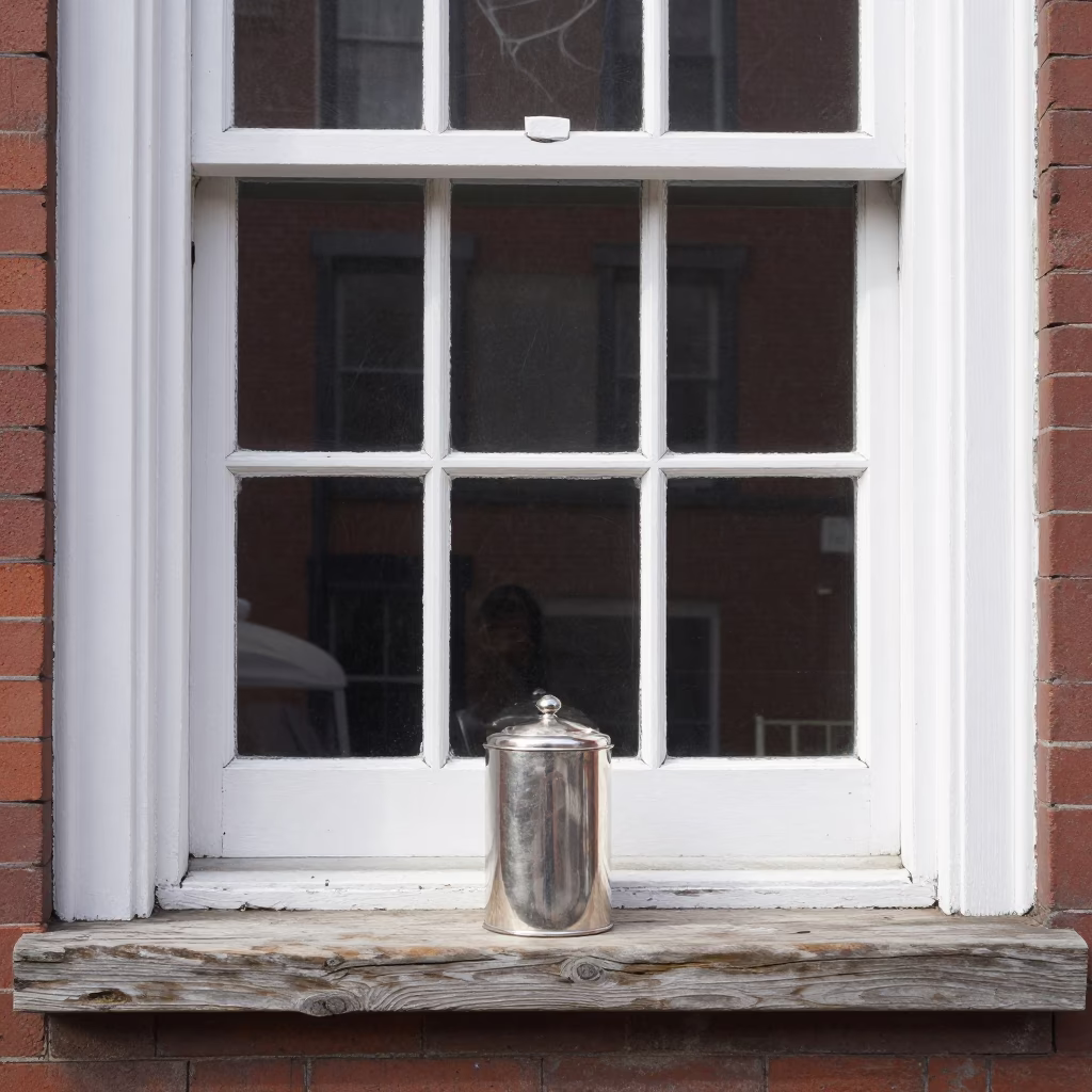 Silver Tea Canister in Boston in in Boston, United States