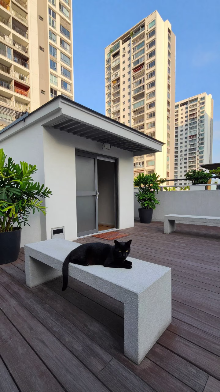 Singapore Deck Scene at The Early Afternoon Light in in Singapore, Singapore