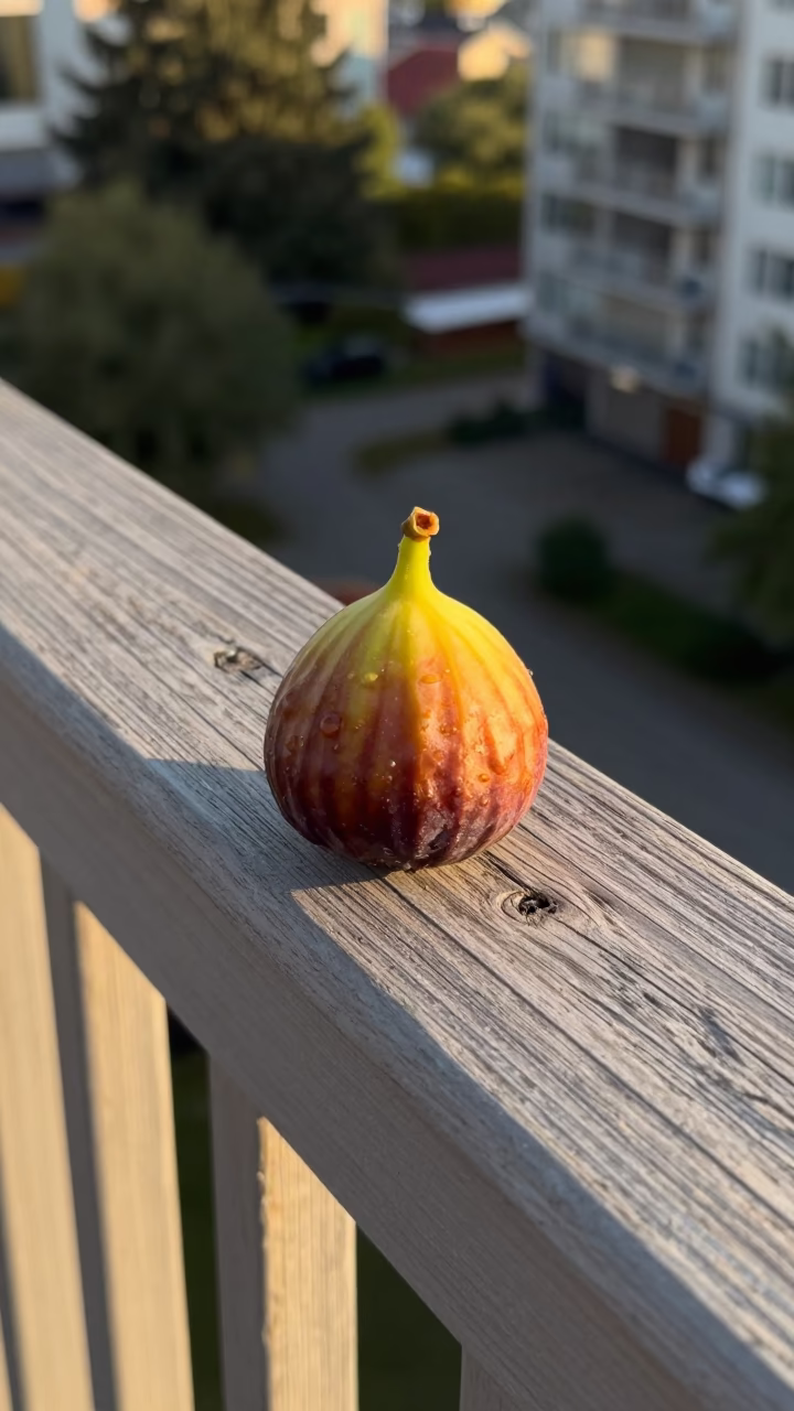 Single Ripe Fig in Vancouver in in Vancouver, Canada
