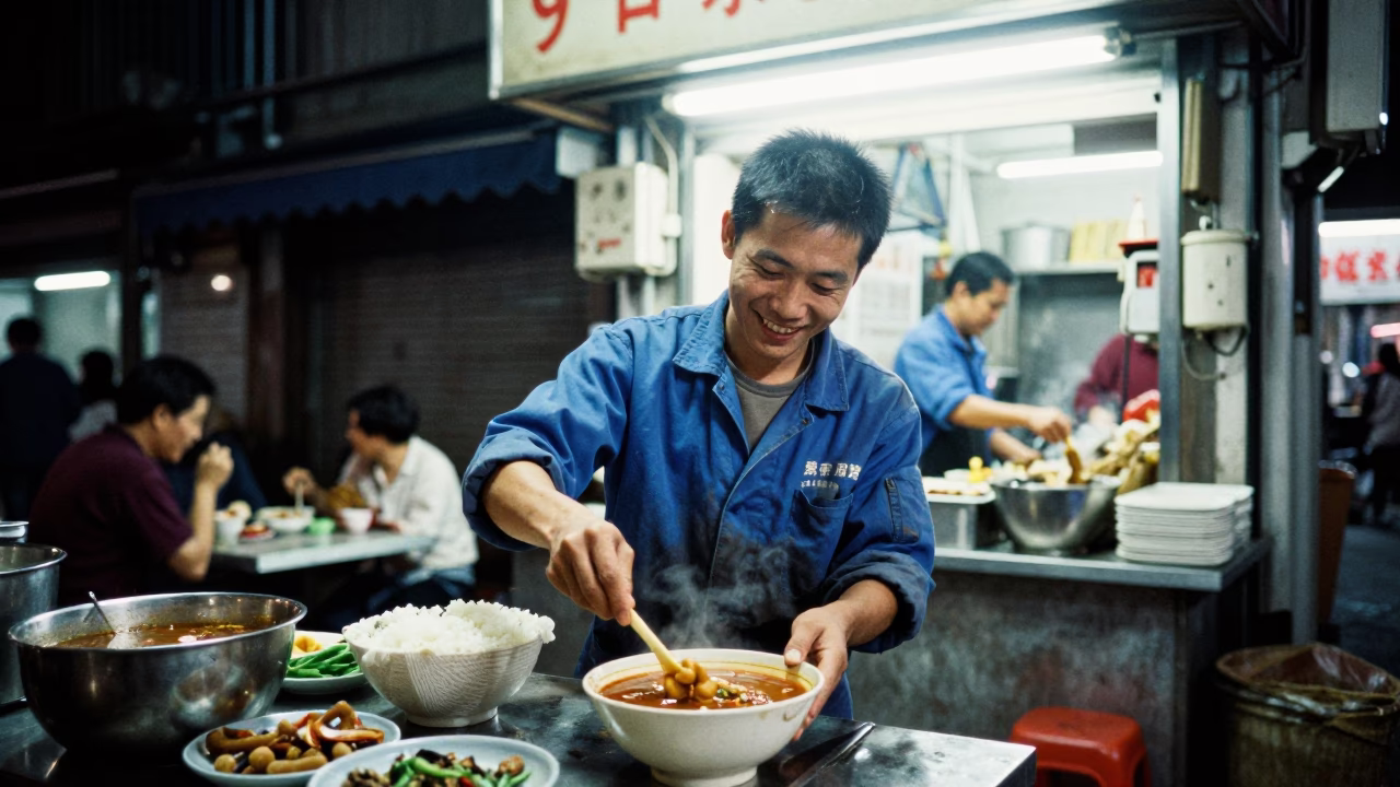 Sinigang To Smiling Customer in Shanghai in in Shanghai, China