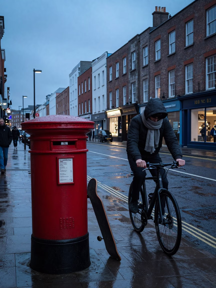 Skateboard at Blue Hour in in Dublin, Ireland