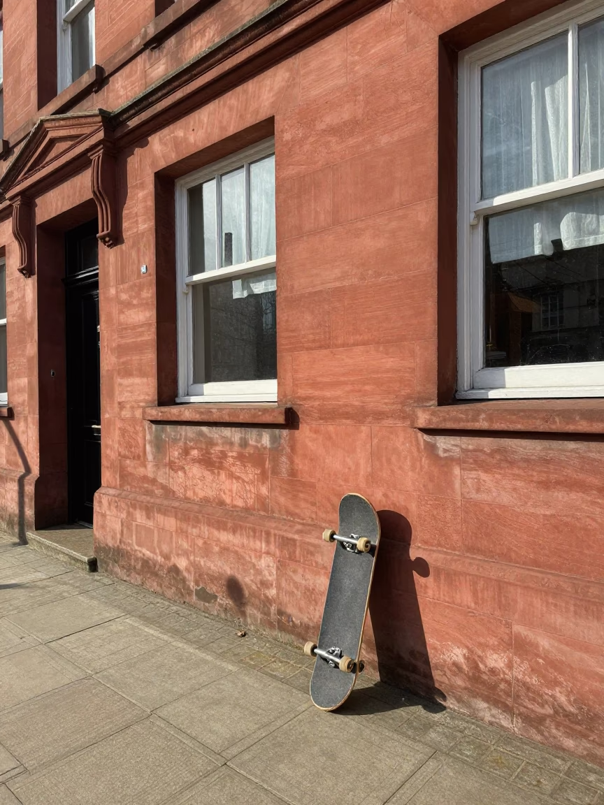 Skateboard in Liverpool at Late Morning Light in in Liverpool, United Kingdom