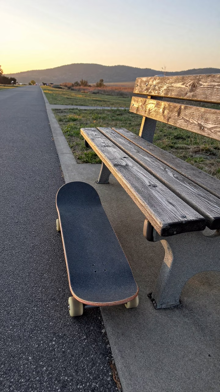 Skateboard just after sunrise in Austin in in Austin, United States