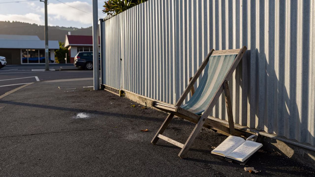 Sketchbook just after sunrise in Wellington in in Wellington, New Zealand