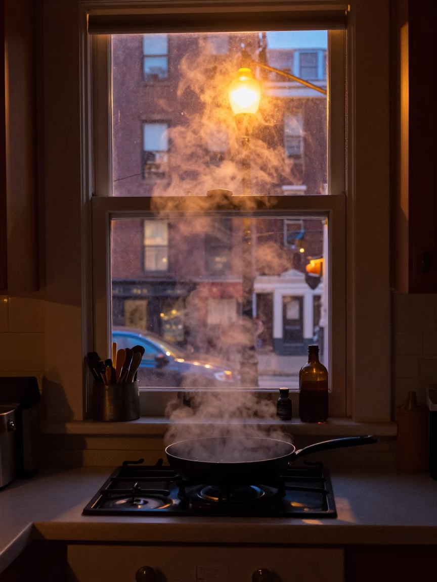 Skillet after dark in Boston in in Boston, Massachusetts, United States