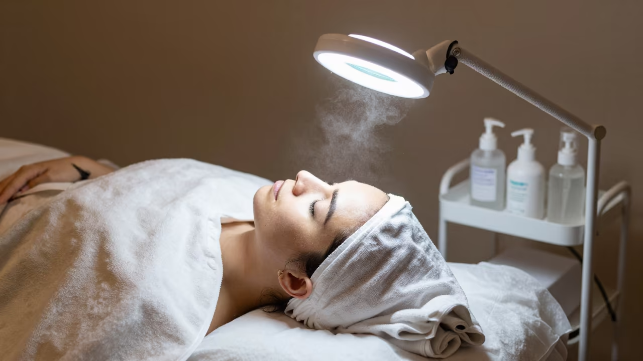Skincare Room Before Appointment Wet Season in inside a skincare treatment room near Godavarikhani