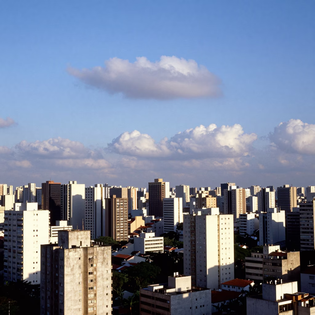 Skyline And Morning Glory Clouds in São Paulo in in São Paulo, Brazil