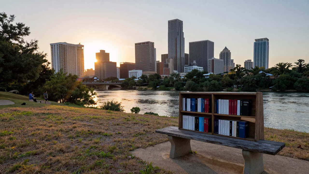 Skyline From Barton Creek Greenbelt in Austin in in Austin, Texas, United States