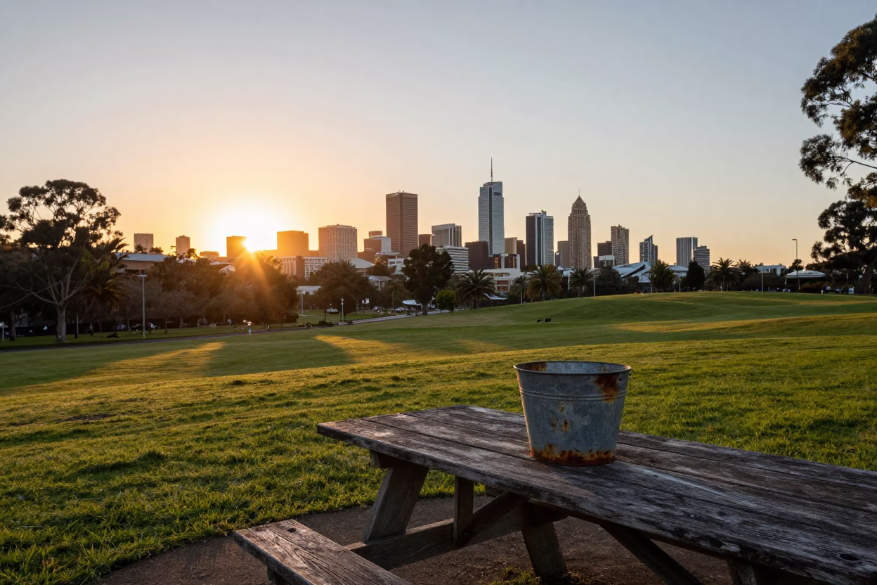 Skyline From Kings Park in Perth in in Perth, Western Australia, Australia