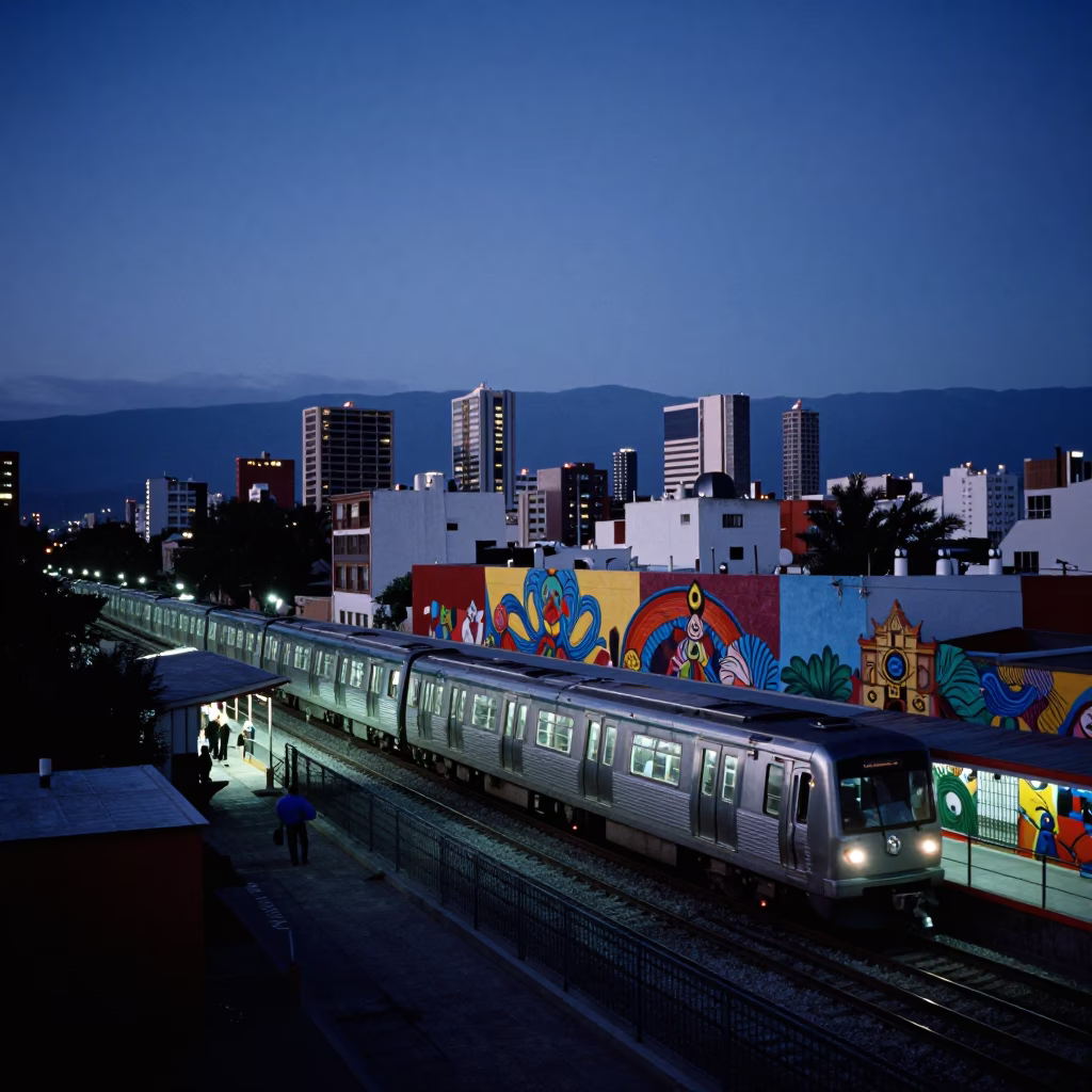 Skyline in Guadalajara Mexico at Twilight in in Guadalajara, Mexico