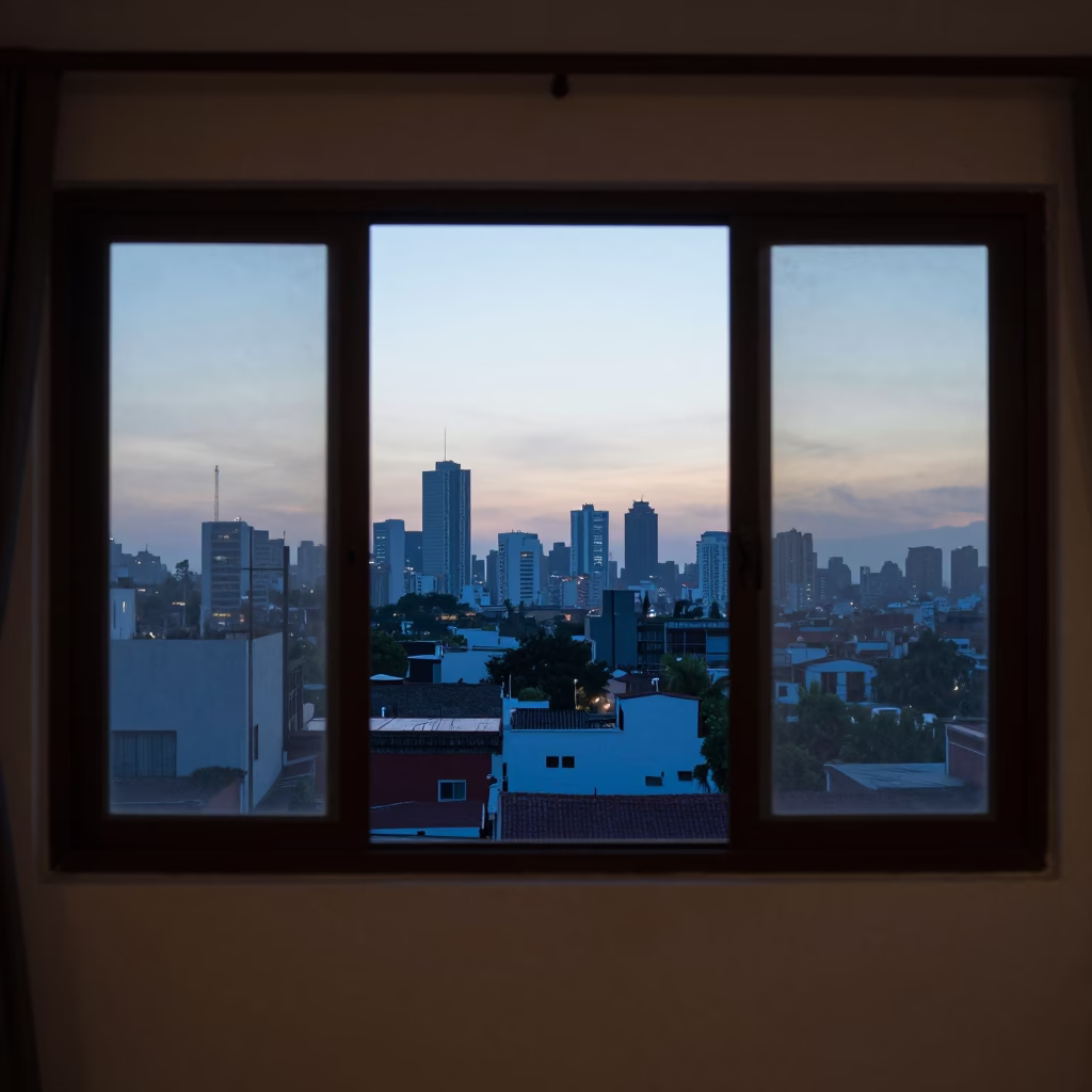 Skyline View in Guadalajara at Sunrise Light in in Guadalajara, Mexico
