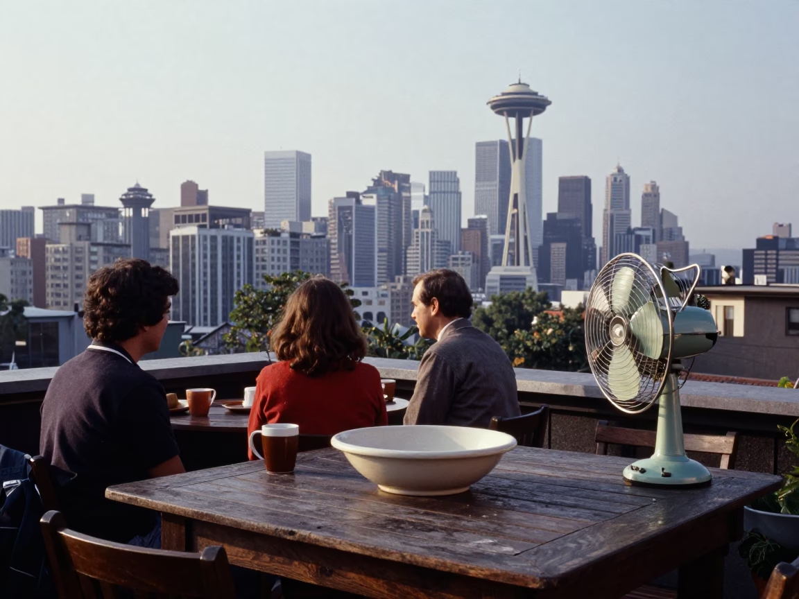 Skyline View just after sunrise in Seattle in in Seattle, Washington, United States
