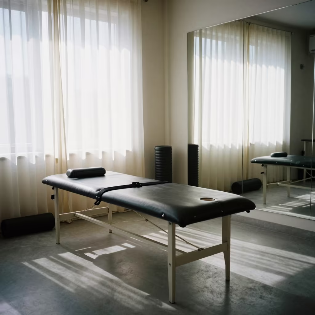 Sled Harness Repair Tub in Cagliari Recovery Lounge in inside a recovery lounge beside foam rollers in Cagliari