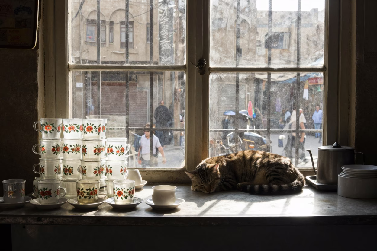 Sleeping Cat in Cairo in in Cairo, Egypt