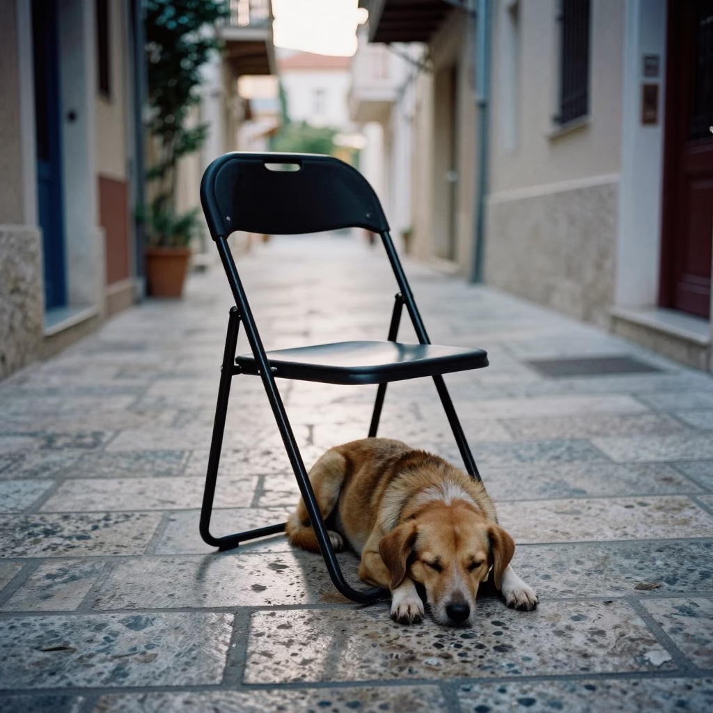 Sleeping Dog in Athens in in Athens, Greece