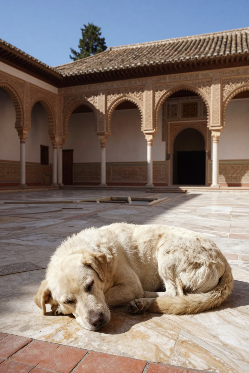 Sleeping Dog in Granada in in Granada, Spain