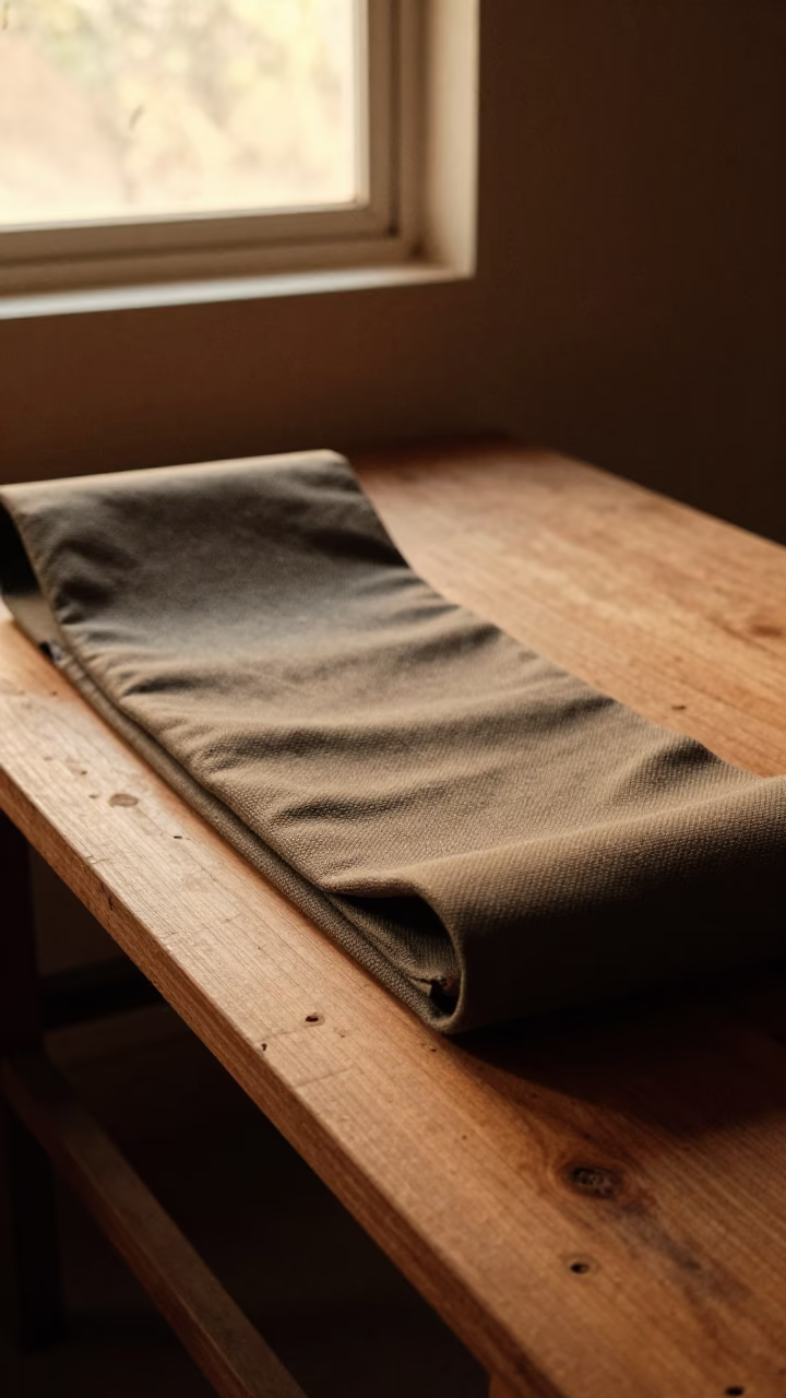 Sleeping Pad on Canoe Seat Kohat Workbench in on a wooden workbench in Kohat