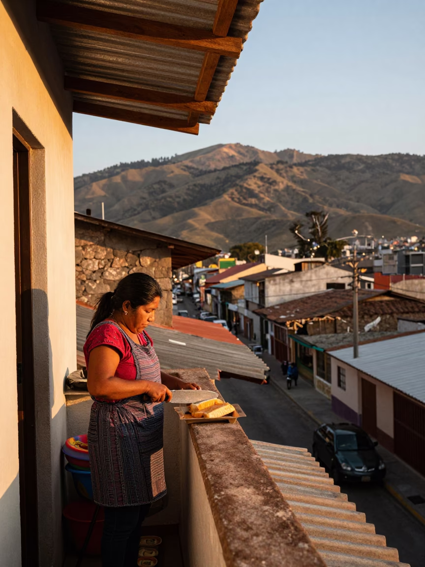 Slicing Bread in Lima in in Lima, Peru