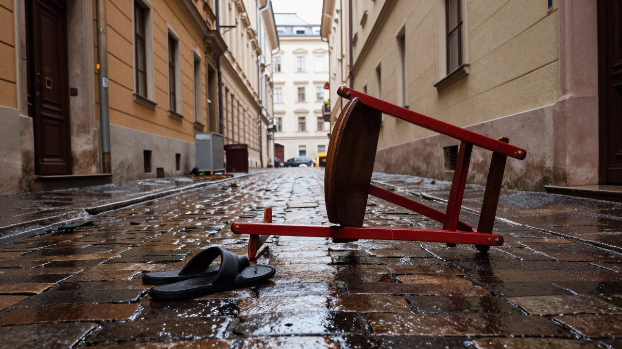 Slippers in Vienna at First Light in in Vienna, Austria