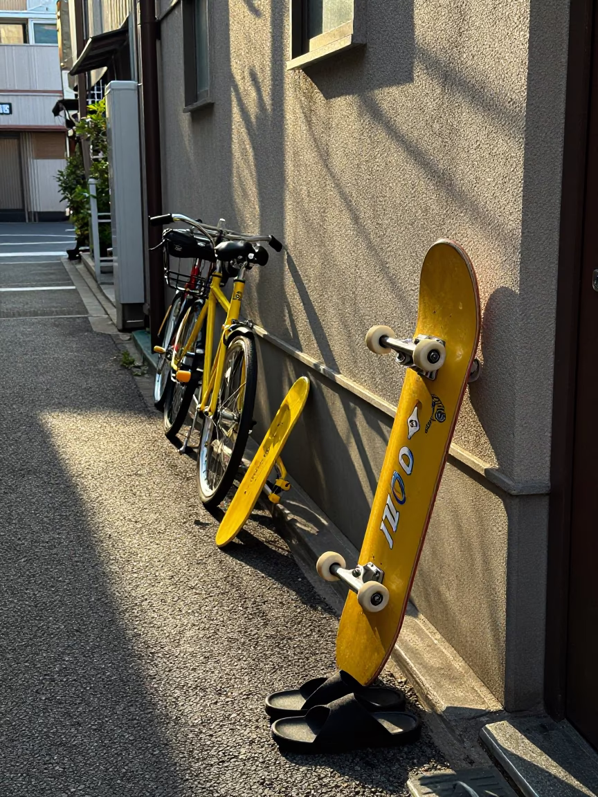 Slippers just after sunrise in Tokyo in in Tokyo, Japan