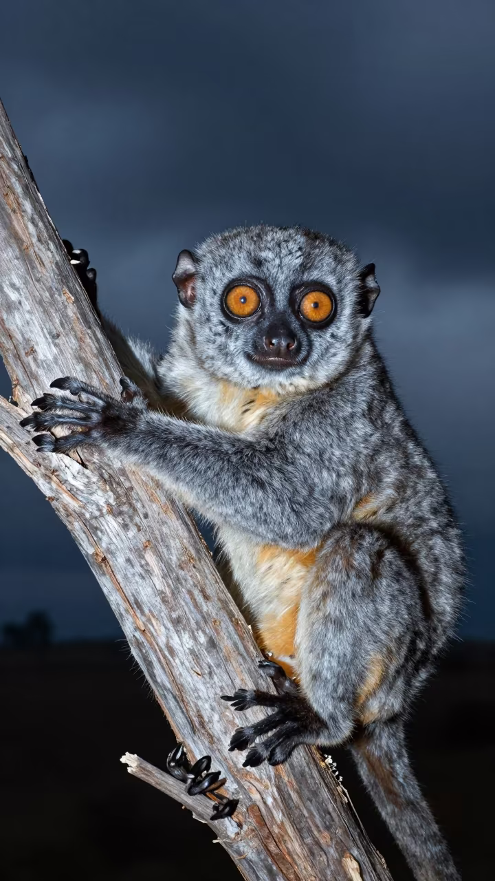Slow Loris on Wind Scoured Ridge Bamako Night in on a wind-scoured ridge near Bamako